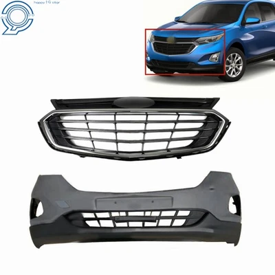 Front Bumper Cover Assembly+Front Upper Grille Fit For Chevy Equinox 2018 2019 Foto 1 de 4