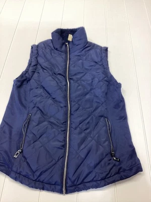 Made For Life Women's Puffer Vest Quilted Outside Fleece Inside Size M Full Zip - Image 1 of 4