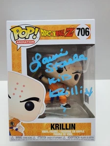 Krilin Dragonball Z Funko Pop 706 firmado por Laurie Steele certificado de autenticidad certificado OC - Imagen 1 de 8