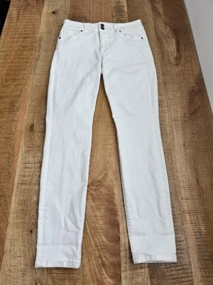 Cabi Women's Solid White Mid Rise Cinch Skinny Jeans Classic Size 6 - Image 1 of 4