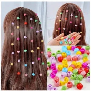 50-100XMini Hair Claw Clips Grips Candy Colour Beads Hair Clips for Womens Girls - Picture 1 of 27