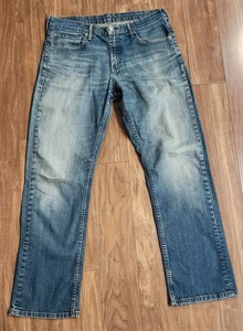 Levi's 527 Jeans Men's Sz 34x32 Distressed Denim Medium Wash Red Tab - Picture 1 of 16