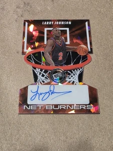 2024 Leaf Collective Multi-Sport Net Burners LARRY JOHNSON # 8/8 AUTO Autograph - Picture 1 of 2