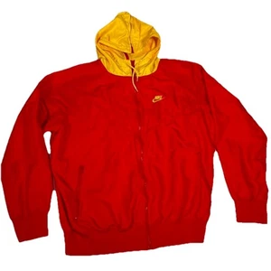 Vintage 2008 Nike Windrunner Jacket Red Yellow Mesh L Large Full Zip 276511-601 - Picture 1 of 20