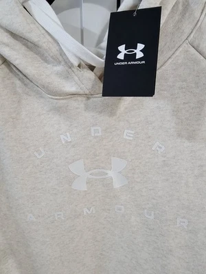Sudadera con capucha Under Armour Cream Rival polar para mujer NUEVA talla 2X Foto 1 de 2