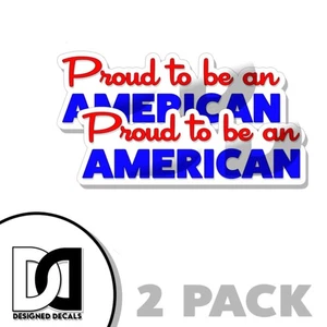 Orgulloso de estar en American Parachoques Calcomanías Patrióticas God Bless America 2 PACK - Imagen 1 de 5