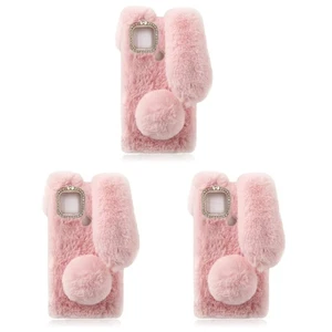 3pcs Plush Bunny Ears Tail Phone Cover Phone Protective Case Compatible for - Picture 1 of 12