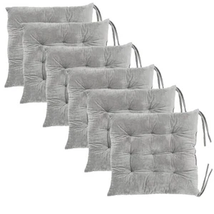 6 Pack Square Seat Cushion Chair Pads for Kitchen Dining Chairs, Soft Comfort... - Picture 1 of 6