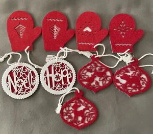 Hallmark 9er Set Filz Weihnachtsschmuck, neu, ohne Karton - Bild 1 von 11