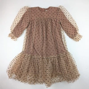 Mauve Brand Tulle Overlay Mauve/Black Girls Dress - 7 Youth - Picture 1 of 8