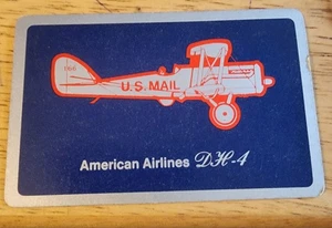 Baraja de cartas vintage de American Airlines DH-4 avión correo de Estados Unidos D5 - Imagen 1 de 3