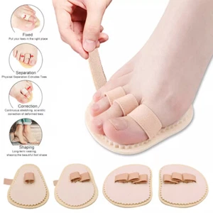 1Pair/5Pairs Adjustable Toes Straightener Pad Splint Hammer Toe Corrector Set - Picture 1 of 14