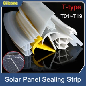T-type Edge Sealing Rubber Strip Solar Panel Sealing Strip for PV Panel Caulking - Picture 1 of 25