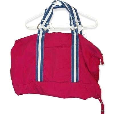 OLD NAVY Large Canvas Distressed Red/White/Blue Tote Travel Bag - Image 1 of 4