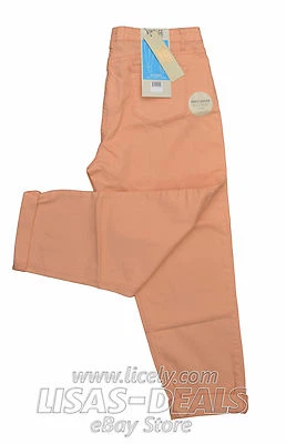 VINTAGE AMERICA BLUES Ankle Grazer Roll Up to Capri Boyfriend Pant White 8 16 - Image 1 of 4