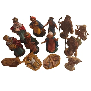 Vintage Plastic LOT 10 x Italy + 3 Nativity Figurine Christmas Miniature Statue - Picture 1 of 24