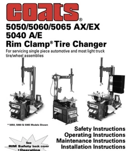 MANUALS on CDROM: COATS 5040 5050 5060 5065 AX/EX TIRE CHANGER - Bild 1 von 7