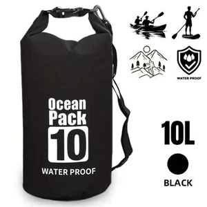 Wasserdichte Tasche 10L Dry Bag Seesack Trockentasche Outdoor Rucksack Schwarz - Bild 1 von 2