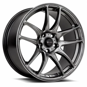 17x9 Vors TR4 5x100 +30 Hyper Black Wheels (Set of 4) - Picture 1 of 3