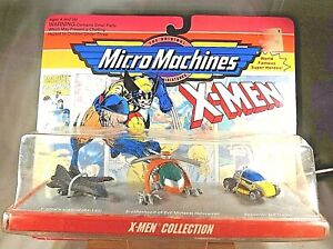 1993 Micro Machines X-Men Collection Blackbird, Helecarrier, Tracker 1:87 Scale