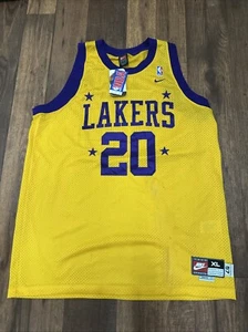 Vintage Nike Lakers Gary Peyton Jersey Size XLarge Yellow B11 - Picture 1 of 8
