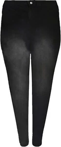 Nuevo vaquero ajustado negro elástico de mezclilla talla grande para niñas talla grande - Imagen 1 de 10