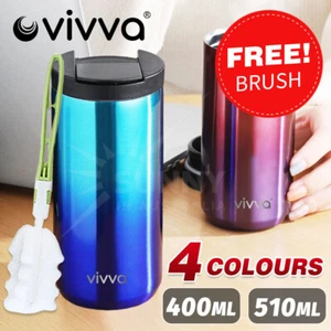 Insulated Coffee Mug Cup Travel Thermal Stainless Steel Flask Vacuum Leakproof - Picture 1 of 11