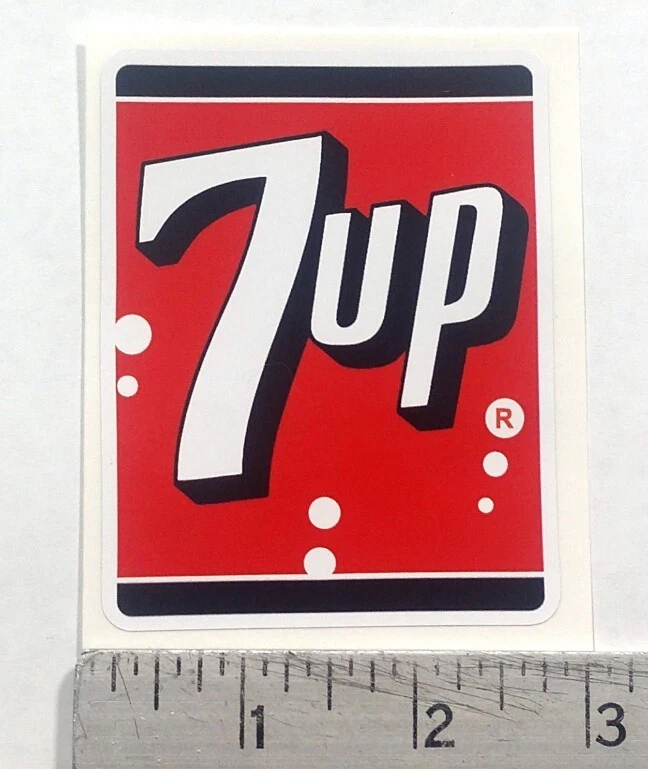 Vintage 7up 7-UP soda pop Red/Black sticker decal - Image 1 of 1