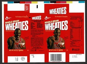 1991 Wheaties Michael Jordan Chicago Bulls Mini-Box Production Proof Panel 9"x7" - Picture 1 of 1