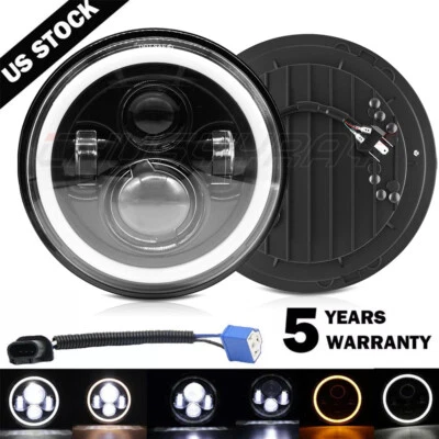 Par de faros LED blancos de 7 pulgadas para Ford Falcon Sedán Delivery 1961-1965 Foto 1 de 4