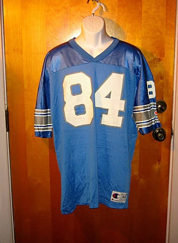 Vintage 1990s Champion DETROIT LIONS HERMAN MOORE #84 Football Jersey Size: 48 Cover