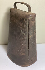 Primitive Antique Early American Large Cow Bell Hand Forged Wrought Iron 5 1/2”