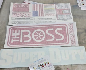 BOSS Super Duty Snow Plow  11pc Decal Replacement Kit Order All size Blade BKST8 - Bild 1 von 2