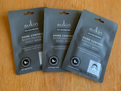 X3 SUKIN Shine Control Oil Balancing Biodegradable Sheet Mask - Oily Skin Types - Image 1 of 3