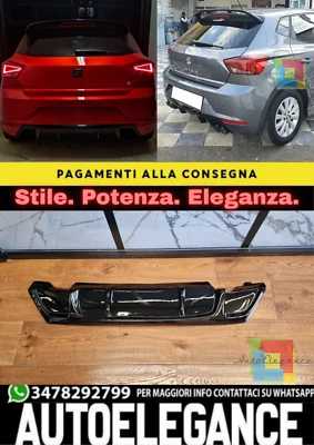⭐DIFFUSORE ADATTO PER IBIZA 5 KJ 17+ STANDARD LOOK TUNING NERO LUCIDO 2+2⭐ - Immagine 1 di 4