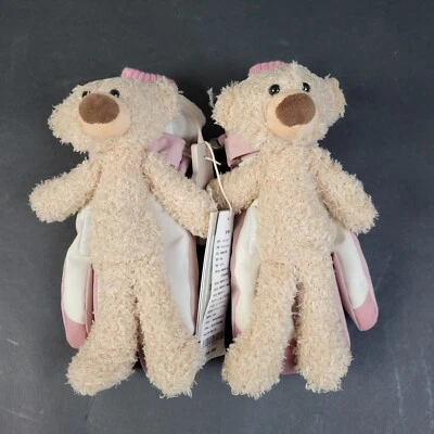 NUEVO CON ETIQUETAS 13DE MARZO Oso Guantes de Esquí con Peluche Rosa y Blanco Nieve Esquí Talla Pequeña Foto 1 de 4