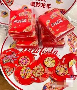 New China Coca Cola 2024 "Year of The Dragon" "Chinese New Tear" Pin Set box - Picture 1 of 2
