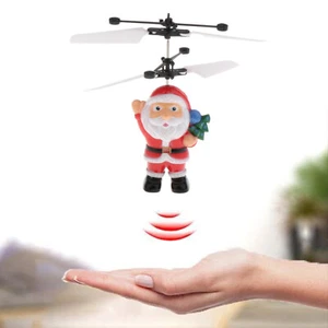 Mini Weihnachten Fliegen Santa Drone Hubschrauber Toy Infrarot Induktion Akku - Bild 1 von 7
