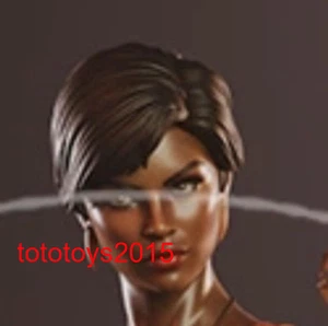 1:6 1:12 1:18 testa di donna nera scolpita per action figure 12'' 6'' 3,75'' femmina - Foto 1 di 1