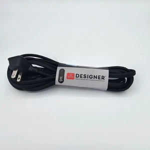 Globe 9 Fuß zwei Zinken Elektro Designer geflochtenes stoffbezogenes Verlängerungskabel - Bild 1 von 5