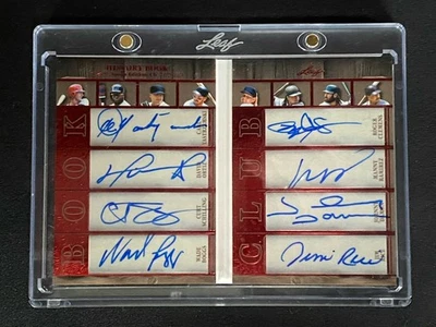 Libro de Historia Hoja 2025 Edición Deportiva Club de Libros Boston Red Sox 8 Autos 1/1 Rubí! Foto 1 de 2