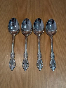 Lotto 4 cucchiaini da tavola zuppa ovale in acciaio inox Oneida RAPHAEL 6,75" - LNUC - Foto 1 di 8