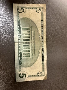 2003 series a 5 dollar bill, United States Abraham Lincoln - Picture 1 of 2