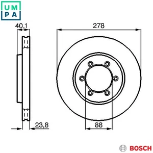2x BRAKE DISC 0 986 478 967 FOR DAEWOO SSANGYONG KORANDO/Cabrio MUSSO REXTON - Picture 1 of 10