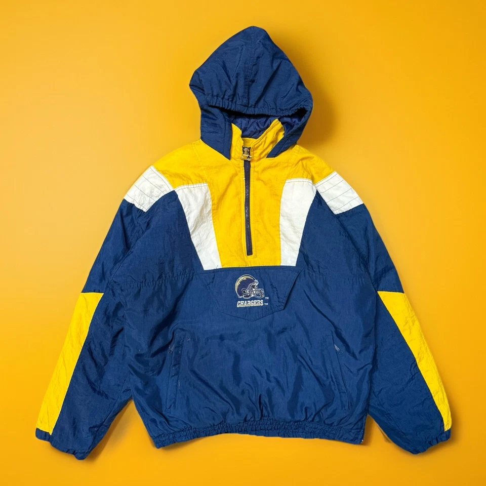 Vintage San Diego Chargers Starter Parka Football Jacket SZ XL Rare Helmet - Image 1 of 4