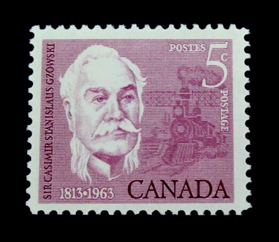 Canada Stamp Scott 410 Sir Casimir Stanislaus Gzowski 5 Cent 1963 Mint MNH - Image 1 of 2