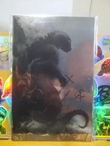 Godzilla MONSTERPIECE THEATRE #3 VIRGIN FOIL MegaCon LTD 450 & Andrew Curry Sig - Picture 1 of 24