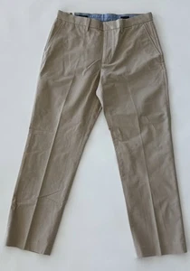 J. Pantalones Caqui Crew "Slim Bedford" 92443 Para Hombre 33x29.25" (Etiquetado 30) Nuevos Con Etiquetas - Imagen 1 de 9