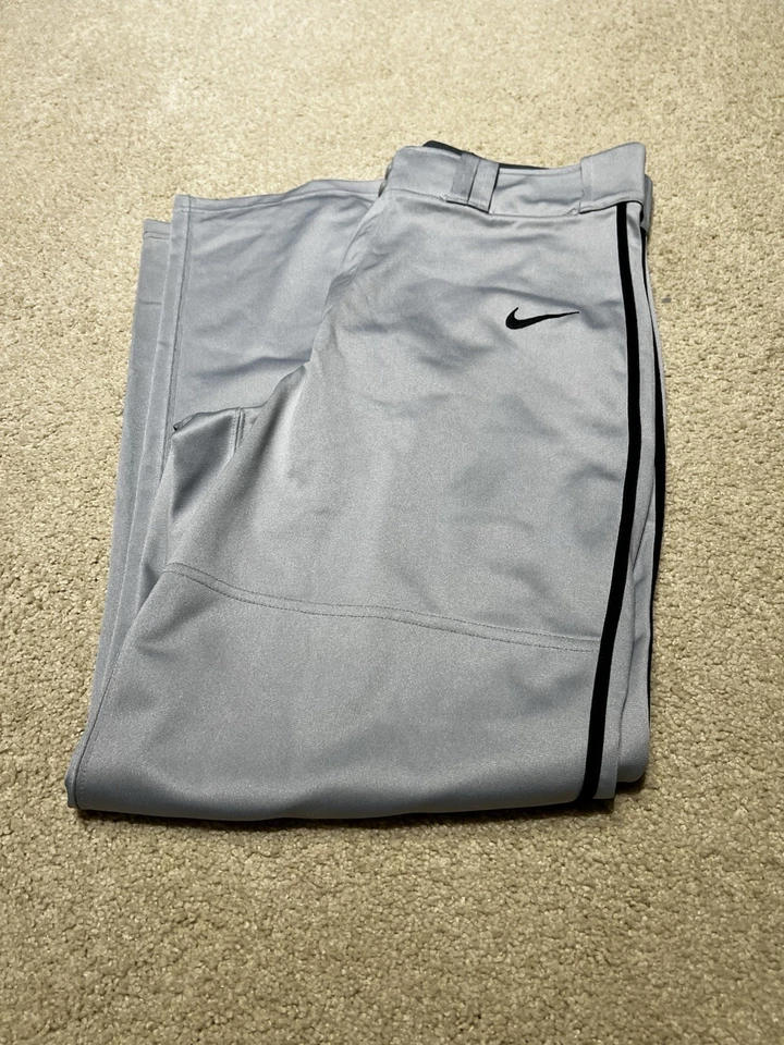 Pantalones de béisbol para adultos Nike Dri Fit gris medio/negro Foto 1 de 1