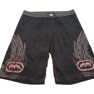 Ecko Unlimited MMA Shorts Size 38 100% Polyester Rhino Big Wings Spell Out READ! - Picture 1 of 17